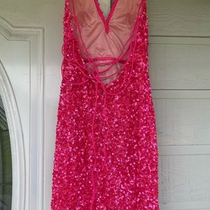 Aleta size 00 Matte sequin lace back cocktail dress.